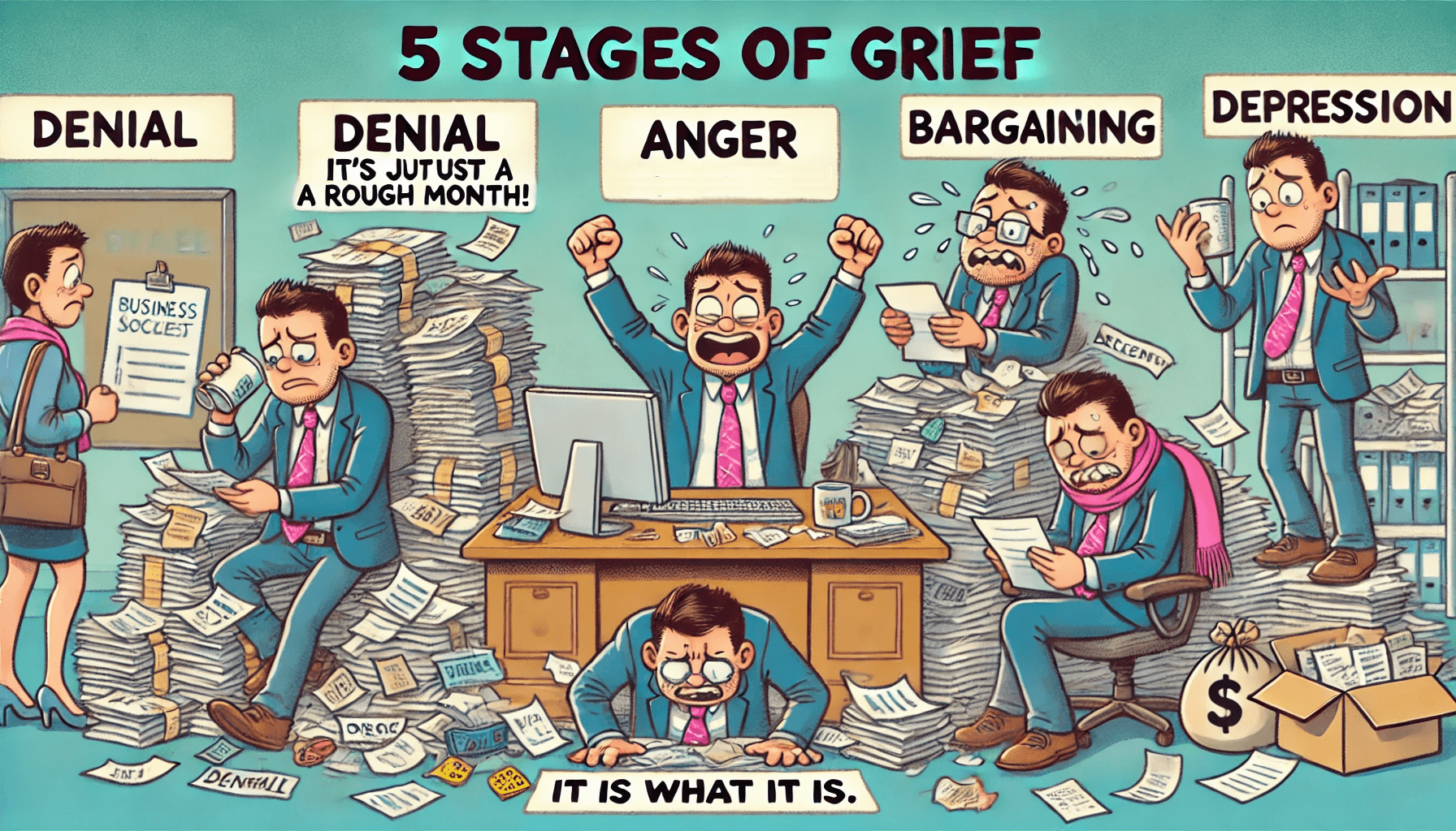 The 5 Stages of Grief... for Business Owners Trying to Sell Their Company